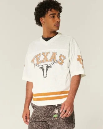 Camisola de futebol com estampado da Universidade do Texas em Austin Longhorns
