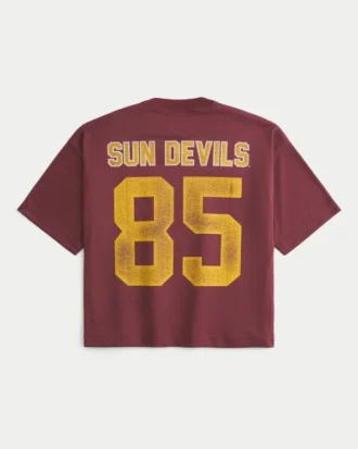 Camisola de futebol com gráfico da Arizona State University Sun Devils