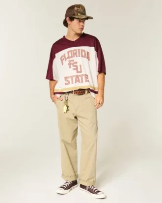 Camisola de futebol com gráfico da Florida State University Seminoles