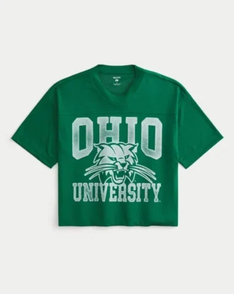 Camisola de futebol com gráfico da Ohio University Bobcats