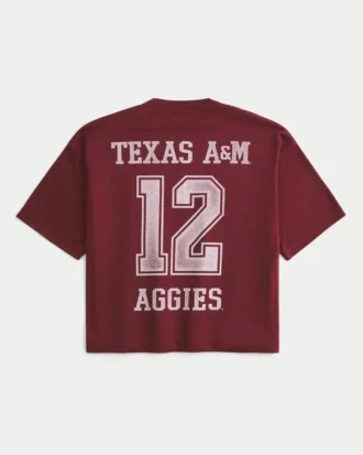 Camisola de futebol com gráfico da Texas A&M University Aggies