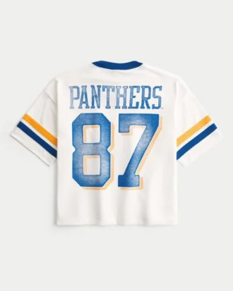 Camisola de futebol com gráfico da Universidade de Pittsburgh Panthers