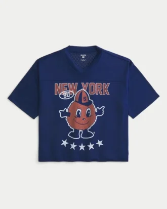 Camisola de futebol com gráfico da Universidade de Syracuse em laranja