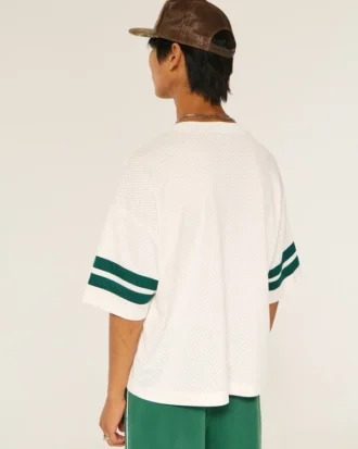 Camisola de futebol com gráfico dos Spartans da Universidade Estadual do Michigan
