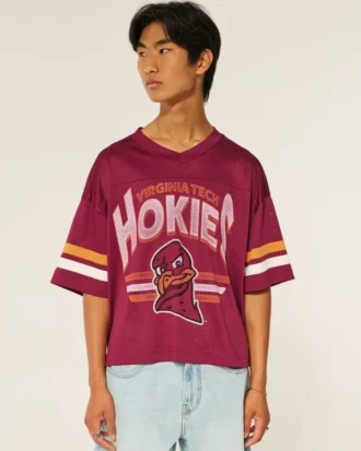 Camisola de futebol com gráfico Virginia Tech Hokies