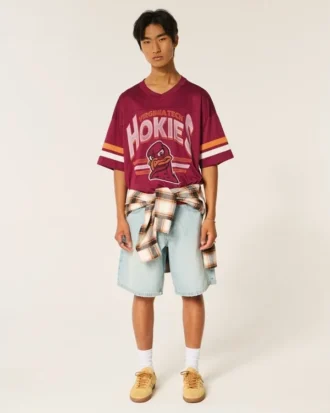 Camisola de futebol com gráfico Virginia Tech Hokies