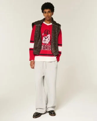 Camisola de hóquei com estampado da Universidade da Geórgia Bulldogs
