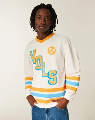 Camisola de hóquei com estampado da Universidade do Tennessee Volunteers