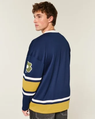 Camisola de hóquei com estampado Fighting Irish da Universidade de Notre Dame