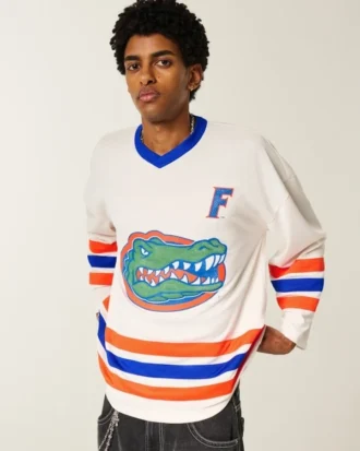Camisola de hóquei com gráfico da Universidade da Flórida Gators