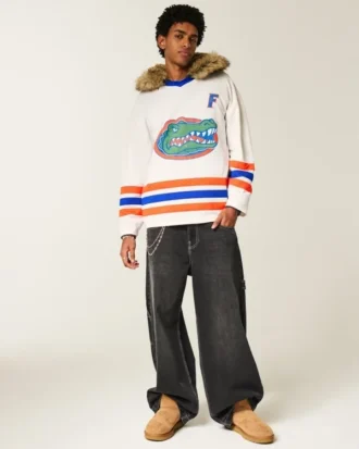 Camisola de hóquei com gráfico da Universidade da Flórida Gators
