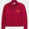 Camisola descontraída com fecho e estampado Horseshoe