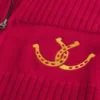 Camisola descontraída com fecho e estampado Horseshoe