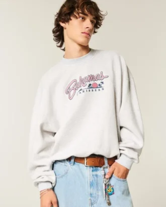 Camisola larga com estampa Bahamas