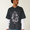 Camisola larga com gráfico Undertaker