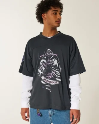 Camisola larga com gráfico Undertaker