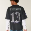 Camisola larga com gráfico Undertaker