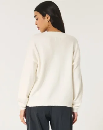 Camisola oversized com decote em V Hollister Comfy Cloud