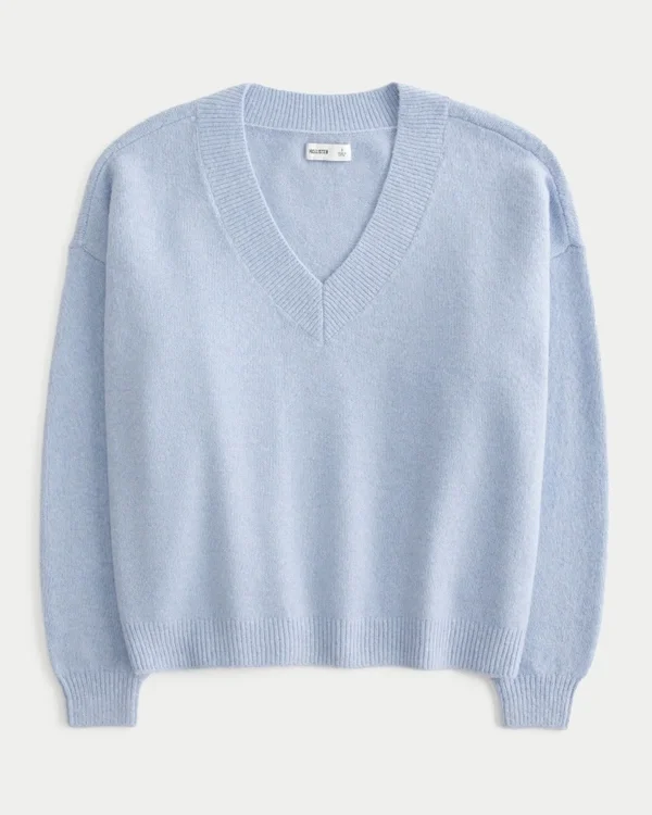 Camisola oversized com decote em V Hollister Comfy Cloud