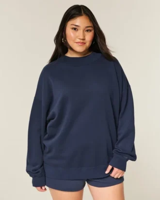 Camisola oversized com gola alta
