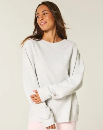 Camisola oversized com laço nas costas Class of ’26