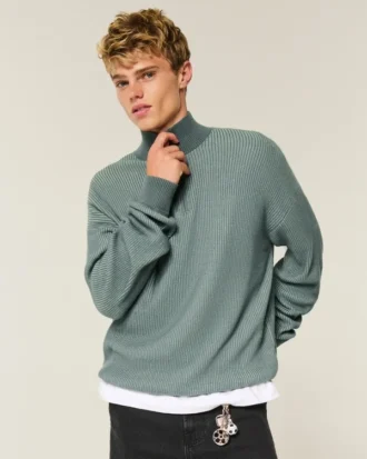 Camisola quadrada com fecho de correr