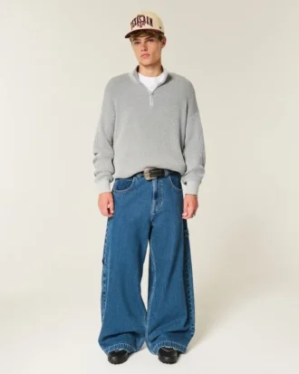 Camisola quadrada com fecho de correr