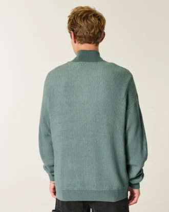 Camisola quadrada com fecho de correr
