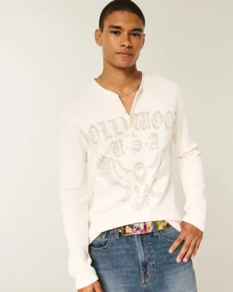 Camisola térmica com estampado Hollywood
