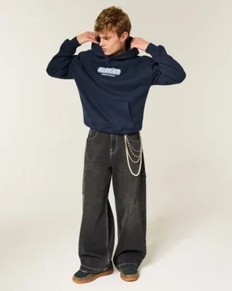Casaco com capuz Boxy Glacier Montana Graphic