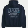 Casaco com capuz Boxy Glacier Montana Graphic