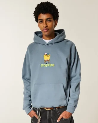 Casaco com capuz e estampado quadrado do Bob Esponja