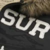Casaco com capuz e fecho com acabamento em pele sintética e gráfico Big Sur
