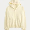 Casaco com capuz e fecho com estampa de estrela do mar oversized