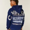 Casaco com capuz e fecho com gráfico do Chelsea Football Club