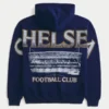 Casaco com capuz e fecho com gráfico do Chelsea Football Club