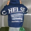 Casaco com capuz e fecho com gráfico do Chelsea Football Club