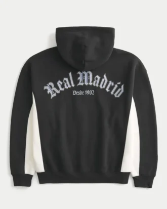 Casaco com capuz e fecho com gráfico do Real Madrid CF