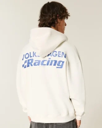 Casaco com capuz e fecho com gráfico Volkswagen Racing
