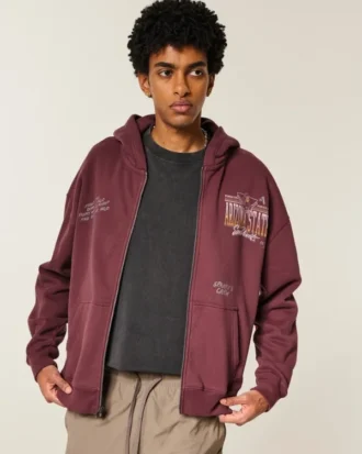 Casaco com capuz e fecho de correr Arizona State University Sun Devils Graphic Hoodie