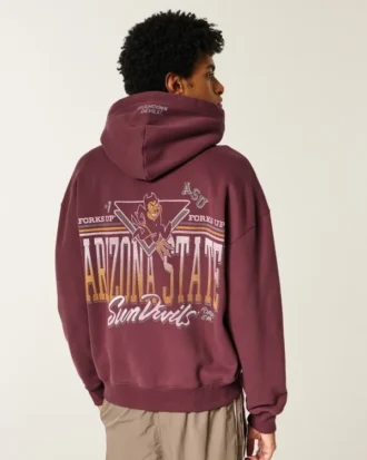 Casaco com capuz e fecho de correr Arizona State University Sun Devils Graphic Hoodie