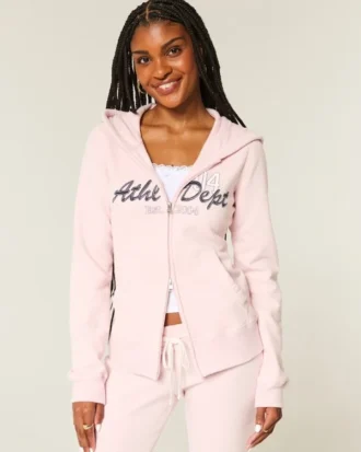 Casaco com capuz e fecho de correr Slim Athletic Dept Graphic