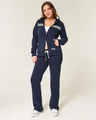 Casaco com capuz e fecho de correr Slim Striped 1998 Graphic