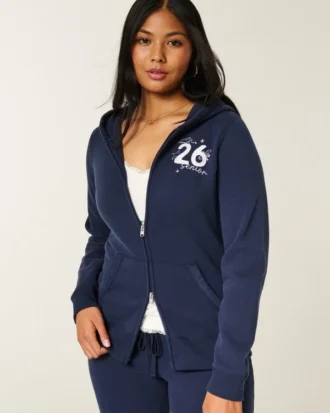 Casaco com capuz e fecho Zip-Up Senior ’26 Graphic