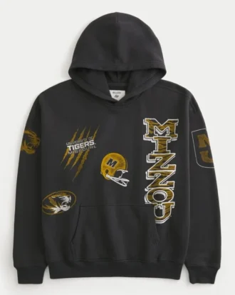 Casaco com capuz e gráfico da Universidade do Missouri Tigers