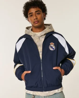 Casaco com estampado do Real Madrid CF com forro polar