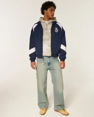 Casaco com estampado do Real Madrid CF com forro polar