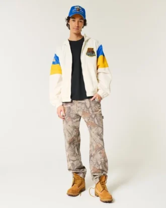 Casaco corta-vento com capuz e estampado UCLA Bruins