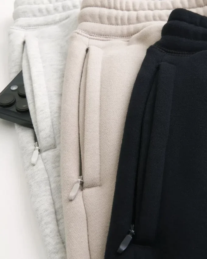 Conjunto de 3 calças de treino largas em malha polar
