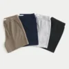 Conjunto de 4 calções de moletom acima do joelho